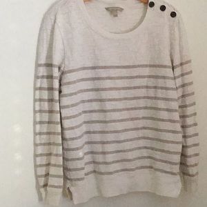 Woman’s tan stripe pull over banana republic sizeM